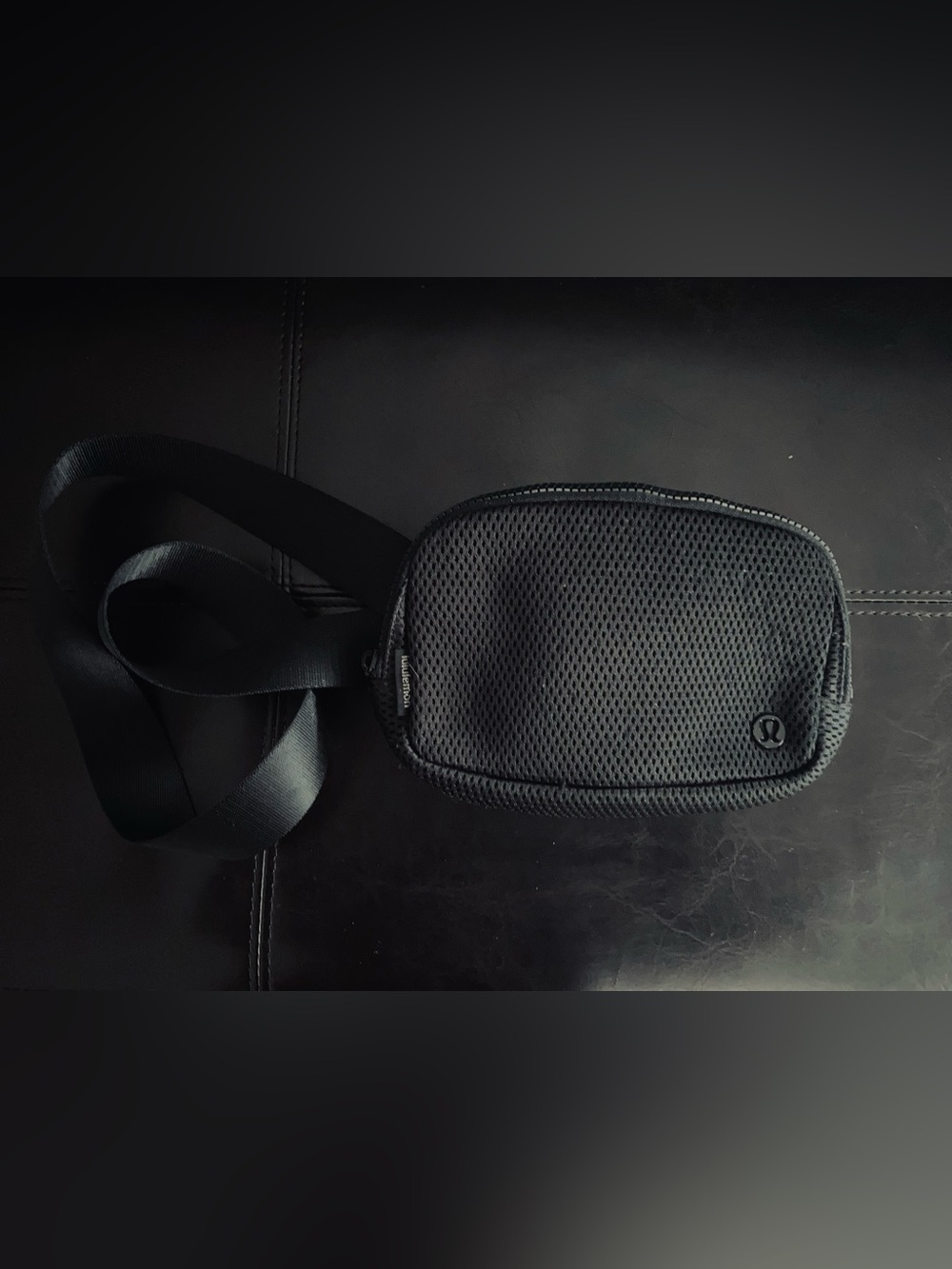 Lululemon Black Mesh Belt Bag 1L